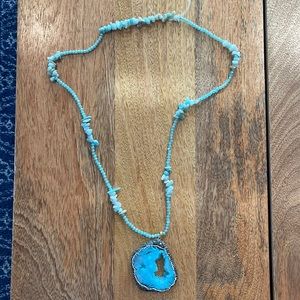 JK Agate stone necklace